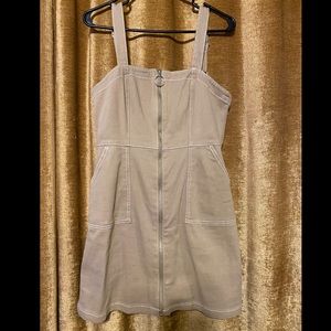 Tan jean H&M divided zip up dress